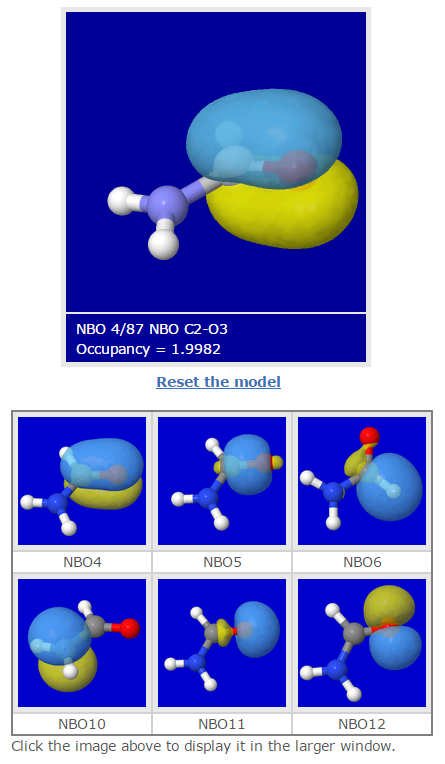 NBO gallery of formamide molecule